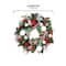Village Lighting Company; Village Lighting 30" Pre-Lit Nordic Christmas Wreath, Red & Clear LED Lights; Category:Decorated Wreaths; Image:9